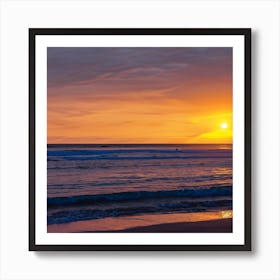 Sunset On The Beach Art Print