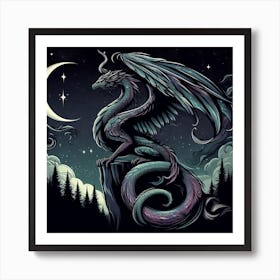 Hecates Dragon 4 Art Print