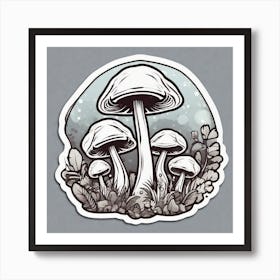 Mushroom In The Forest Art Print