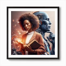 Futuristic Woman 2 Art Print