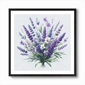 Lavender Bouquet 1 Art Print