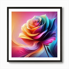 Colorful Rose 3 Art Print