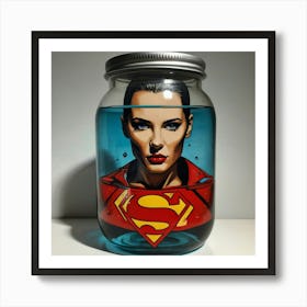 Super Girl In a Jar Pop Art Art Print