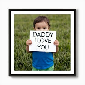 Daddy I Love You Art Print