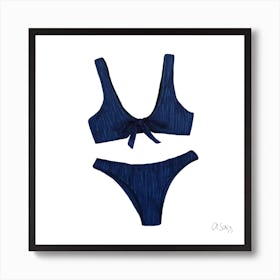 Blue Bikini Art Print