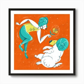 Aries Zodiac Love Art Print