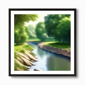 River In The Forest 11 Art Print
