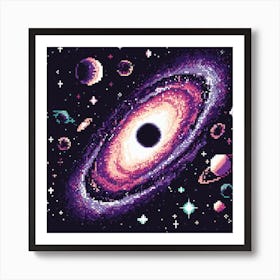 Pixelated Universe 4 Art Print