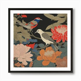 Asian Birds 1 Art Print