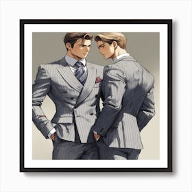 Two Men In Suits Art Print