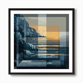 Sunset Over The Sea Art Print