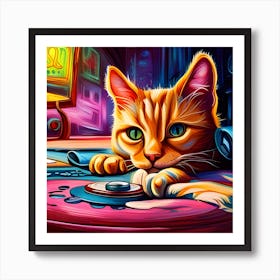 Voyage de chat Art Print