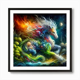 Psychedelic Horse Art Print