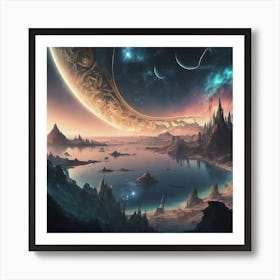 Space Landscape 5 Art Print