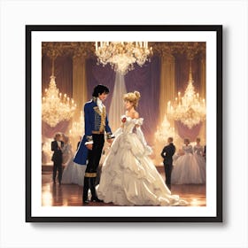 Michael jackson with Princess Diana Art Print