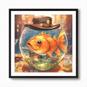 Goldfish In A Bowl 23 Art Print