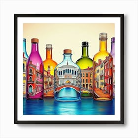 Venice In Bottles 15 Art Print