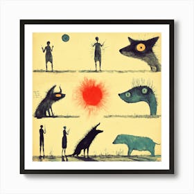 Some Of The Dogs VII Art Print