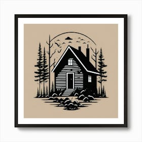 Cabin In The Woods 4 Art Print