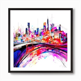 Cityscape - Skyline Edge Art Print