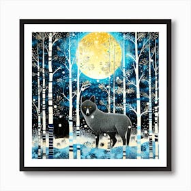 Wolves Endangered - Wolf In The Woods Art Print