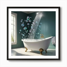 Bathroom With Bubbles Art Print