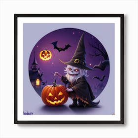 Halloween Witch Art Print