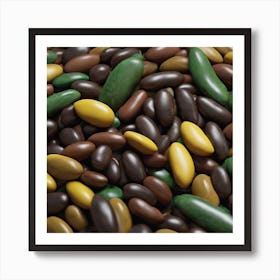 Chocolate And Green Beans Art Print