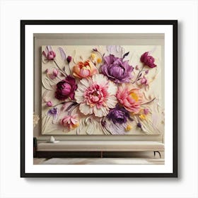 Peony Flower Painting Art Print