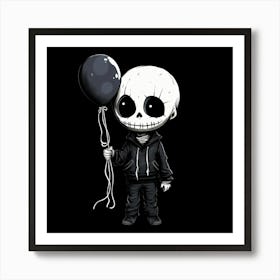 Nightmare Before Christmas Skeleton Art Print