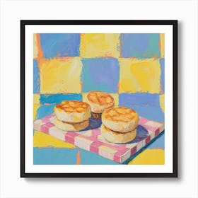 Pastel Tile English Tea Cake 1 Art Print