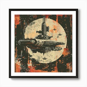 Classic Rustic Space Opera Scene Art Print