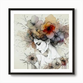 Flower Girl Art Print