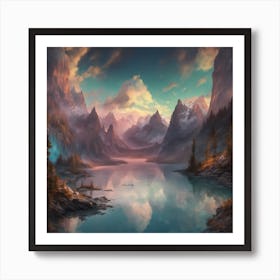 Mountain Lake Art Print