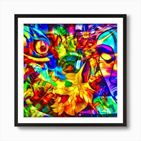 Psychedelic Characters Art Print