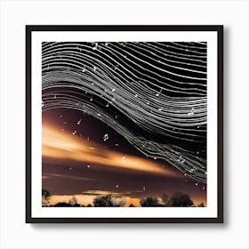 Music Notes In The Sky 23 Art Print