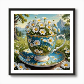 Daisy In A Cup 1 Art Print