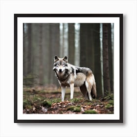 Wolf In The Forest 88 Art Print