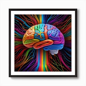 Colorful Brain 28 Art Print