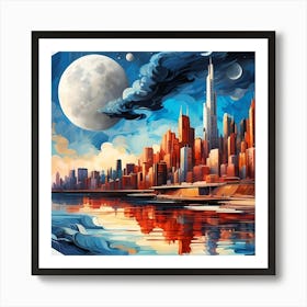 City Skyline Art Print