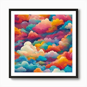 Colorful Clouds Art Print