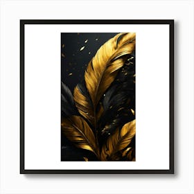 Golden Feathers Art Print