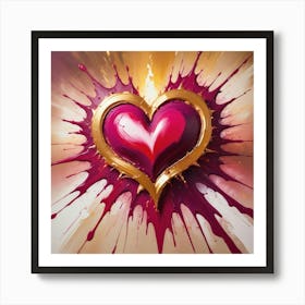 Heart Of Gold Art Print