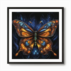 Butterfly Of Fire Art Print