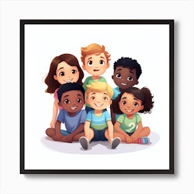 Group Of Kids 4 Art Print