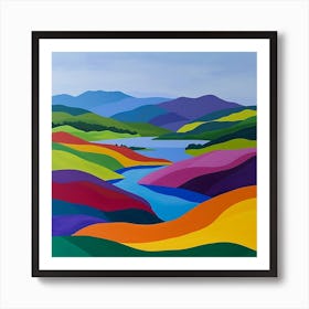 Colourful Abstract Loch Lomond Scotland 1 Art Print