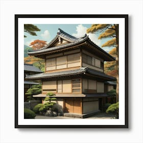 Japanese House Art Print 5 Art Print