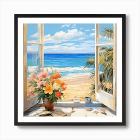 Open Window On The Beach 1 Art Print