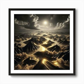 Landscape With Mountains 4 Art Print