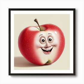 Happy Apple Art Print